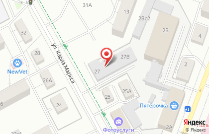 Мастерская по ремонту обуви на ул. Карла Маркса, 27в на карте