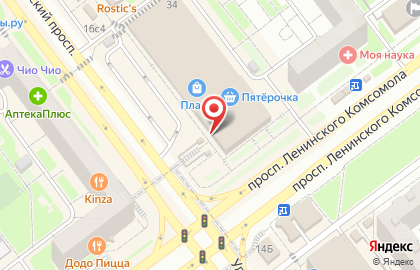 Мясной центр Алёшино на проспекте Ленинского Комсомола на карте
