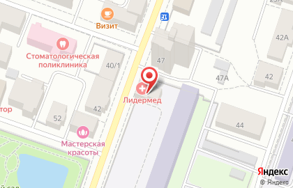Клиника ЛидерМед на улице Пушкина в Рыбинске на карте