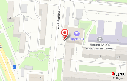 Кафе Комильфо на улице Данилова на карте