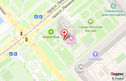 Ресторан Санторини в Октябрьском районе на карте