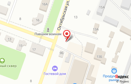 Супермаркет Красное & Белое на Октябрьской улице на карте