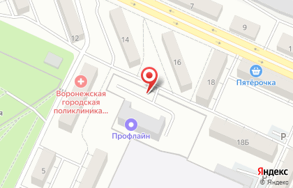 Автостоянка в Воронеже на карте