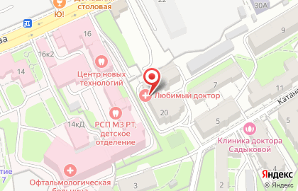 Медицинский центр Любимый Доктор в Вахитовском районе на карте
