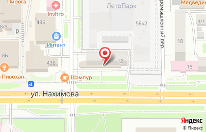 Универсам Пятёрочка на улице Нахимова на карте