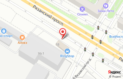 Лаундж-бар Мята Lounge на Рязанском проспекте на карте
