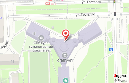 Санкт-Петербургский государственный университет аэрокосмического приборостроения в Санкт-Петербурге на карте