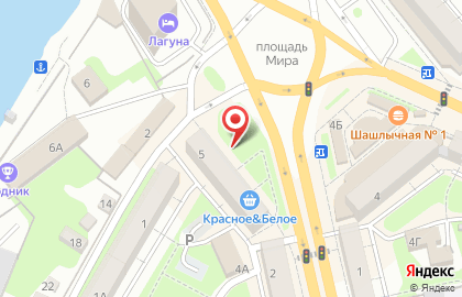 Городская касса на улице Мира на карте