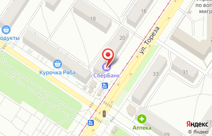 Банкомат СберБанк на проспекте Тореза, 20 на карте