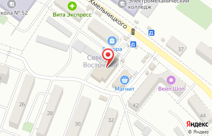 Магазин по продаже кондитерских изделий на улице Богдана Хмельницкого на карте