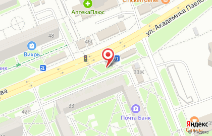 Киоск по продаже хлебобулочных изделий на улице Академика Павлова на карте