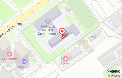 Политехнический колледж им. П.А. Овчинникова на Бибиревской улице на карте