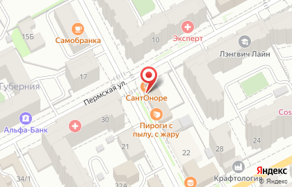 Кондитерская Сант Оноре в Ленинском районе на карте