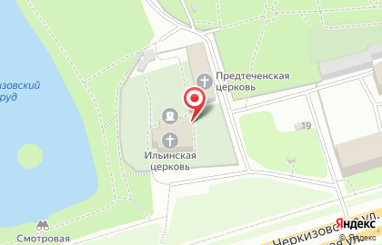 При Храме Пророка Илии в Черкизове на карте