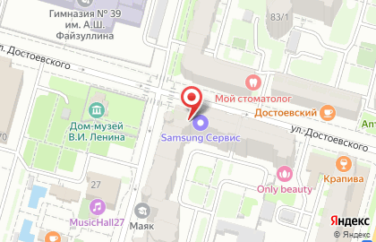 Сервисный центр Samsung Плаза на улице Достоевского на карте