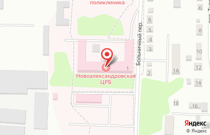 Новоалександровская РБ, ГБУЗ СК в Больничном переулке на карте