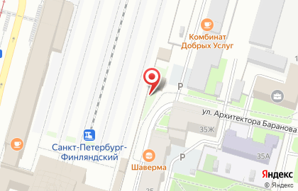 Продовольственный магазин в Калининском районе на карте