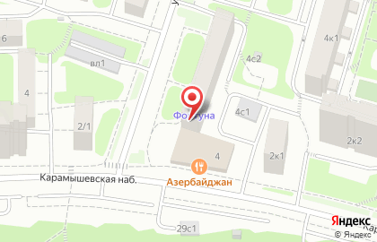 Гостиница Фортуна в Москве на карте