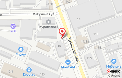 ООО Стандарт-сервис на Транспортной улице на карте