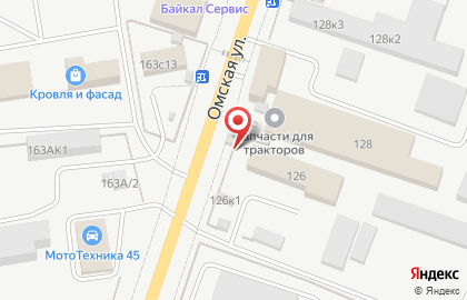 Магазин запчастей для спецтехники на Омской улице на карте