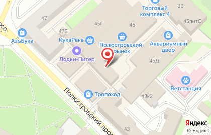 Магазин табачных изделий на Полюстровском проспекте на карте