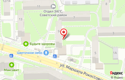 ОАО АКБ САРОВБИЗНЕСБАНК на улице Маршала Рокоссовского на карте