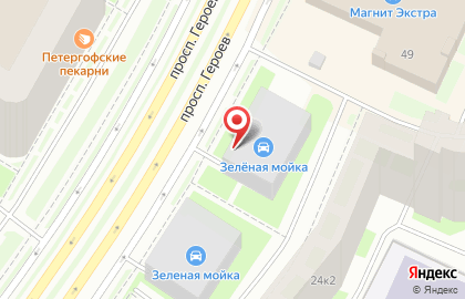 Автомойка Зеленые мойки в Красносельском районе на карте