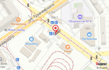 Продуктовый магазин Премьера в Железнодорожном районе на карте