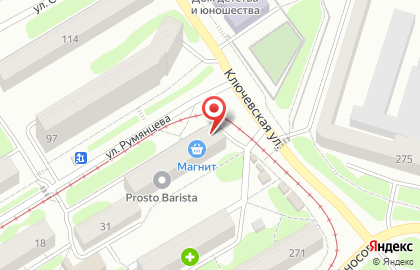 Гипермаркет Магнит на улице ​Румянцева на карте