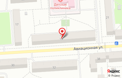 Детская поликлиника Волховская межрайонная больница на Авиационной улице, 19 в Волхове на карте