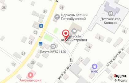 Участковый пункт полиции, с. Нижний Саянтуй на карте