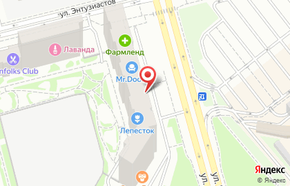 Строительное управление №1 на улице Энтузиастов на карте