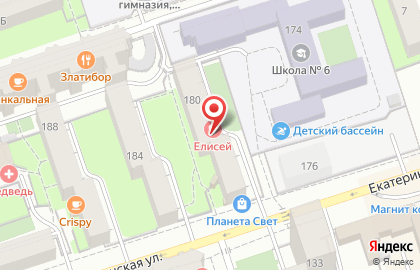 Парикмахерская Моне на Екатерининской улице на карте