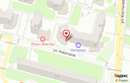 Новый день на улице Новаторов на карте
