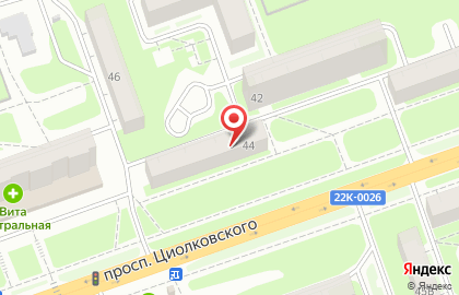 Оконная компания Магазин готовых окон на проспекте Циолковского на карте