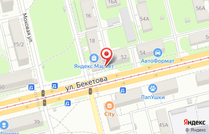 Суши-бар Нэко на улице Бекетова на карте