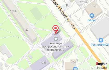 Псковский колледж профессиональных технологий и сервиса в Пскове на карте
