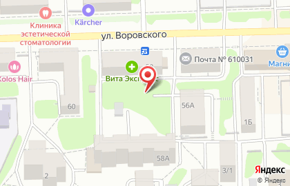 Первая полоса на улице Воровского на карте