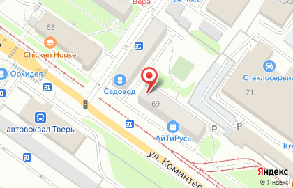 Магазин Мир бумаги на улице Коминтерна на карте