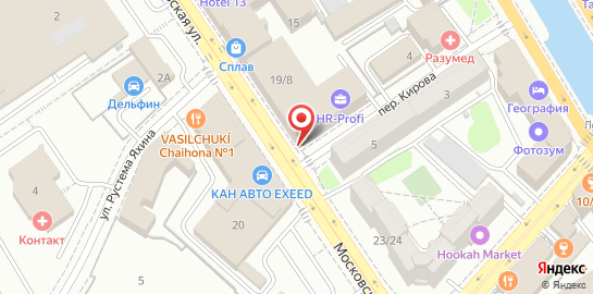 Pекрутинговое агентство HR-PROFI на Московской улице на карте