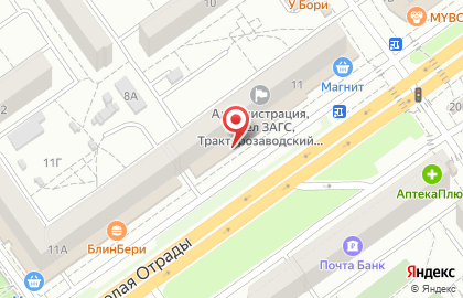 Микрокредитная компания Арифметика в Тракторозаводском районе на карте