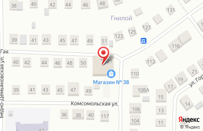 Продовольственный магазин Русь на улице Луначарского на карте