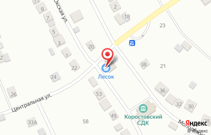 Продуктовый магазин Лесок на Центральной улице, 15 на карте