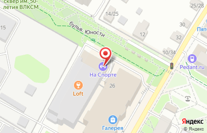 Фитнес-клуб Yellow Sun на улице Свердлова в Подольске на карте