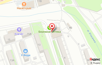 Супермаркет Пятёрочка на улице Щорса на карте