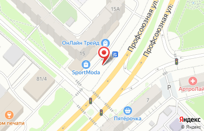 Киоск по продаже мороженого на улице Циолковского на карте