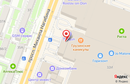 Барбершоп TOPGUN на проспекте Михаила Нагибина на карте