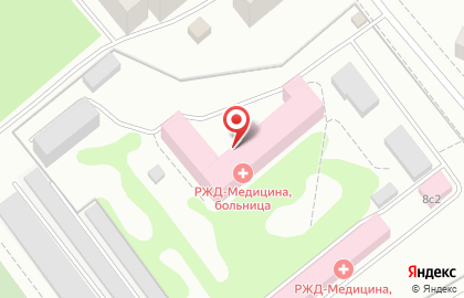 Железнодорожная больница, НУЗ на Магнитогорской улице на карте