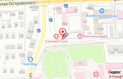 Киоск фастфудной продукции на улице Николая Островского на карте