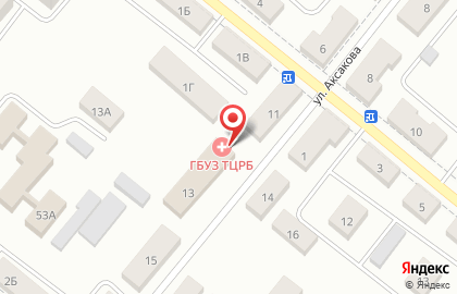Туймазинская центральная районная больница на улице Аксакова на карте